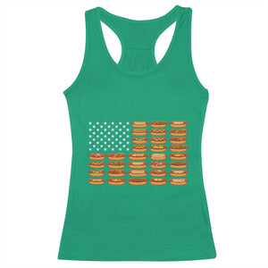 Funny Hot Dog American Flag Racerback Tank Top Patriotic USA 4th of July Summer BBQ Party TS02 Irish Green Print Your Wear