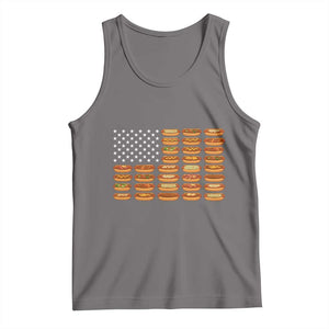 Funny Hot Dog American Flag Tank Top Patriotic USA 4th of July Summer BBQ Party TS02 Deep Heather Print Your Wear