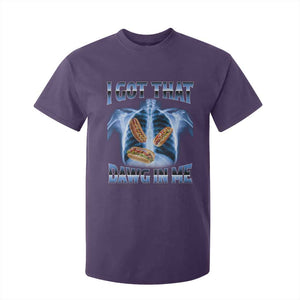 Funny Hot Dog Meme T Shirt For Kid I Got That Dawg In Me Hotdog Xray Humor TS11 Purple Print Your Wear