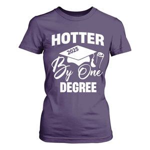 Funny Hotter By One Degree Graduation 2025 T Shirt For Women TS11 Purple Print Your Wear