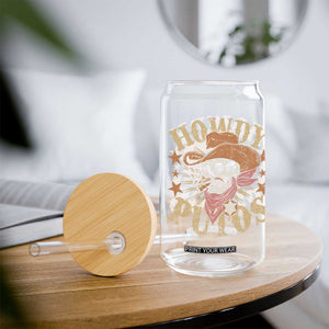 Funny Howdy Putos Glass Can Western Country Smoking Skull Cowboy TS11 Print Your Wear