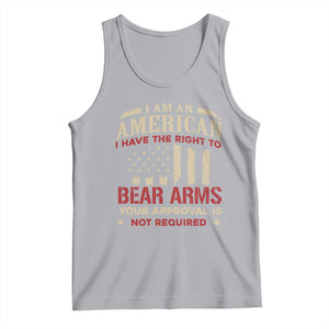 Funny I Am An American I Have The Right To Bear Arms Your Approval Is Not Required Tank Top Pro 2nd Amendment TS11 Athletic Heather Print Your Wear