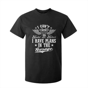 Funny I Cant I Have Plans In The Garage T Shirt For Kid Car Mechanics Fathers Day TS11 Black Print Your Wear