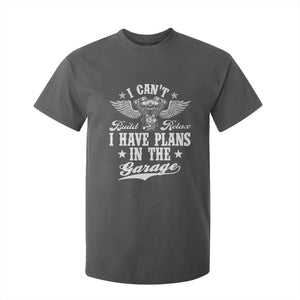 Funny I Cant I Have Plans In The Garage T Shirt For Kid Car Mechanics Fathers Day TS11 Dark Heather Print Your Wear
