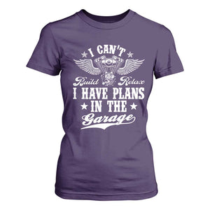 Funny I Cant I Have Plans In The Garage T Shirt For Women Car Mechanics Fathers Day TS11 Purple Print Your Wear