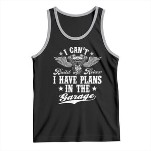 Funny I Cant I Have Plans In The Garage Tank Top Car Mechanics Fathers Day TS11 Black Athletic Heather Print Your Wear