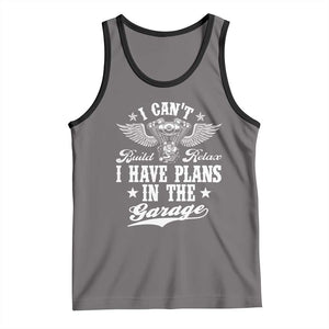 Funny I Cant I Have Plans In The Garage Tank Top Car Mechanics Fathers Day TS11 Deep Heather Black Print Your Wear