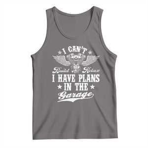 Funny I Cant I Have Plans In The Garage Tank Top Car Mechanics Fathers Day TS11 Deep Heather Print Your Wear
