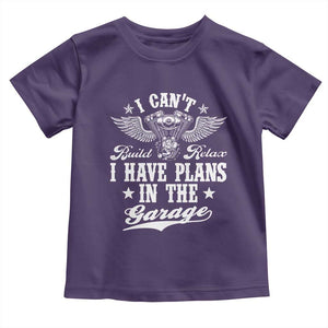 Funny I Cant I Have Plans In The Garage Toddler T Shirt Car Mechanics Fathers Day TS11 Purple Print Your Wear