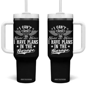 Funny I Cant I Have Plans In The Garage Tumbler With Handle Car Mechanics Fathers Day TS11 One Size: 40 oz Black Print Your Wear