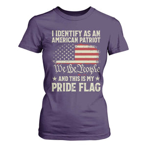 Funny I Identify As An American Patriot And This Is My Pride Flag T Shirt For Women TS11 Purple Print Your Wear