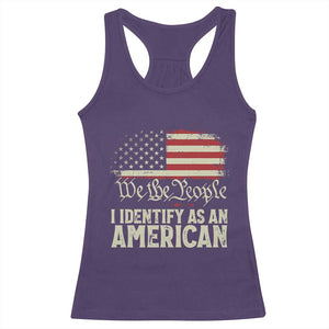 Funny I Identify As An American Racerback Tank Top 4th Of July American Flag TS11 Purple Print Your Wear