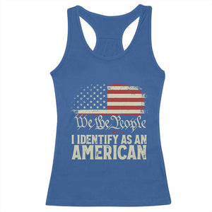 Funny I Identify As An American Racerback Tank Top 4th Of July American Flag TS11 Royal Blue Print Your Wear