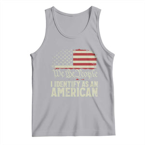 Funny I Identify As An American Tank Top 4th Of July American Flag TS11 Athletic Heather Print Your Wear