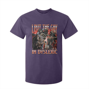 Funny I Put The Gay In Dyslexic T Shirt For Kid Hard Skeleton Meme Bootleg TS11 Purple Print Your Wear