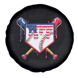 Funny Ice Cream Baseball Drip American Flag Spare Tire Cover 4th Of July TS11 Print Your Wear