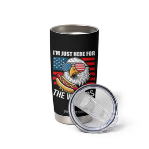 Funny I'm Just Here For The Wieners Tumbler Cup 4th Of July Bald Eagle Hot Dog Lover TS11 Print Your Wear