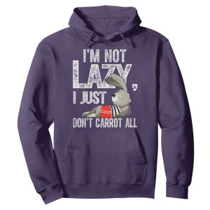 Funny I'm Not Lazy I Just Don't Carrot All Hoodie Lazy Bunny Rabbit TS11 Purple Print Your Wear