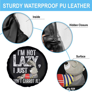 Funny I'm Not Lazy I Just Don't Carrot All Spare Tire Cover Lazy Bunny Rabbit TS11 Print Your Wear