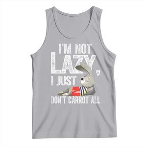 Funny I'm Not Lazy I Just Don't Carrot All Tank Top Lazy Bunny Rabbit TS11 Athletic Heather Print Your Wear