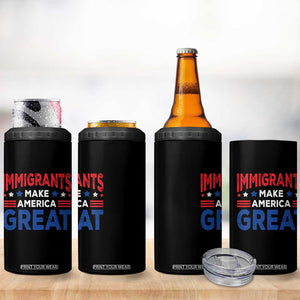 Funny Immigrants Make America Great 4 in 1 Can Cooler Tumbler Stars Stripes TS11 Print Your Wear