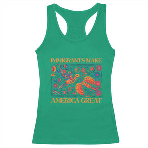 Funny Immigrants Make America Great Racerback Tank Top Floral Flower Birds Human Rights TS11 Irish Green Print Your Wear