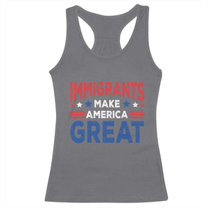 Funny Immigrants Make America Great Racerback Tank Top Stars Stripes TS11 Charcoal Print Your Wear