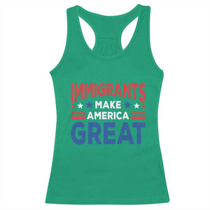 Funny Immigrants Make America Great Racerback Tank Top Stars Stripes TS11 Irish Green Print Your Wear
