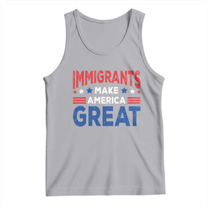 Funny Immigrants Make America Great Tank Top Stars Stripes TS11 Athletic Heather Print Your Wear