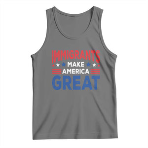 Funny Immigrants Make America Great Tank Top Stars Stripes TS11 Black Heather Print Your Wear