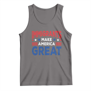 Funny Immigrants Make America Great Tank Top Stars Stripes TS11 Deep Heather Print Your Wear