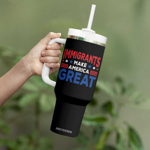 Funny Immigrants Make America Great Tumbler With Handle Stars Stripes TS11 Print Your Wear