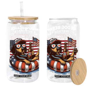 Funny In Dog Beers I've Only Had One Glass Can 4th Of July Drinking Dachshund Beer American Flag TS11 Black Print Your Wear