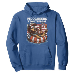 Funny In Dog Beers I've Only Had One Hoodie 4th Of July Drinking Dachshund Beer American Flag TS11 Royal Blue Print Your Wear