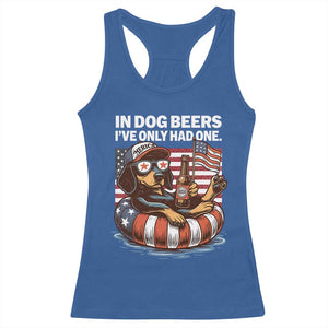 Funny In Dog Beers I've Only Had One Racerback Tank Top 4th Of July Drinking Dachshund Beer American Flag TS11 Royal Blue Print Your Wear