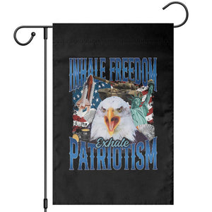 Funny Inhale Freedom Exhale Patriotism Garden Flag American Pride Eagle 4th Of July TS11 Black Print Your Wear
