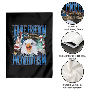 Funny Inhale Freedom Exhale Patriotism Garden Flag American Pride Eagle 4th Of July TS11 Print Your Wear