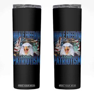 Funny Inhale Freedom Exhale Patriotism Skinny Tumbler American Pride Eagle 4th Of July TS11 Black Print Your Wear