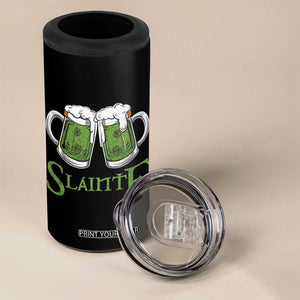 Funny Irish Beer Drinking 4 in 1 Can Cooler Tumbler Slainte St Patrick's Day Shamrock Beer Mugs TS11 Print Your Wear