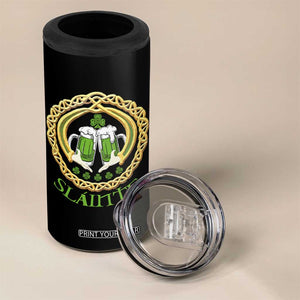 Funny Irish Beer Drinking St Patrick's Day Slainte 4 in 1 Can Cooler Tumbler Claddagh Ring Celtic Shamrock TS11 Print Your Wear