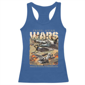Funny Italian Brainrot Croco Avian Wars Racerback Tank Top Bombardino Crocodilo Bombombini Gusini Gen Z Meme TS11 Royal Blue Print Your Wear