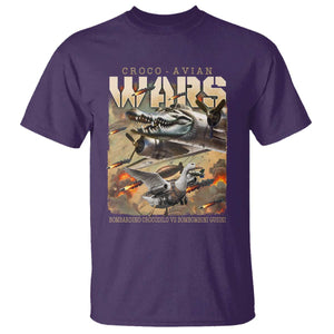Funny Italian Brainrot Croco Avian Wars T Shirt Bombardino Crocodilo Bombombini Gusini Gen Z Meme TS11 Purple Print Your Wear