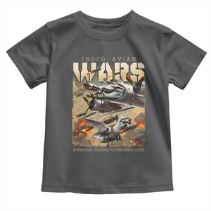 Funny Italian Brainrot Croco Avian Wars Toddler T Shirt Bombardino Crocodilo Bombombini Gusini Gen Z Meme TS11 Dark Heather Print Your Wear