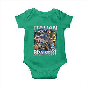Funny Italian Brainrot Gen Z Meme Baby Onesie TS11 Irish Green Print Your Wear
