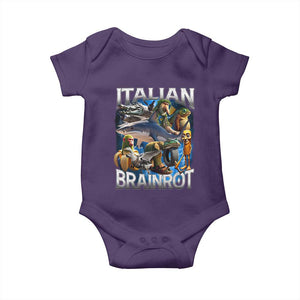 Funny Italian Brainrot Gen Z Meme Baby Onesie TS11 Purple Print Your Wear
