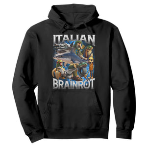 Funny Italian Brainrot Gen Z Meme Hoodie TS11 Black Print Your Wear