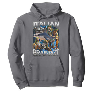 Funny Italian Brainrot Gen Z Meme Hoodie TS11 Charcoal Print Your Wear