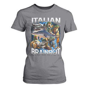 Funny Italian Brainrot Gen Z Meme T Shirt For Women TS11 Charcoal Print Your Wear