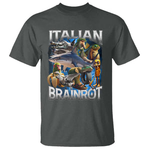 Funny Italian Brainrot Gen Z Meme T Shirt TS11 Dark Heather Print Your Wear