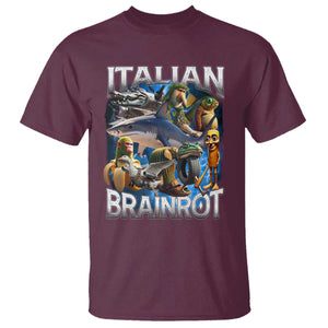Funny Italian Brainrot Gen Z Meme T Shirt TS11 Maroon Print Your Wear
